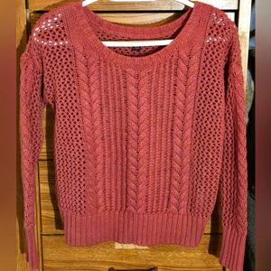 American Eagle Red Knit Sweater